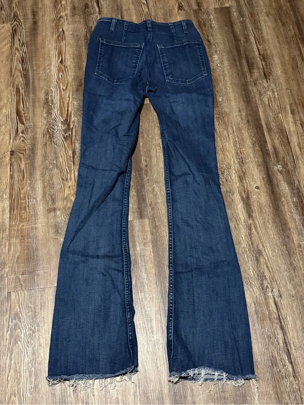 We The Free Bootcut Split Hem Jeans Women's 25 Frayed Hem High Rise Denim